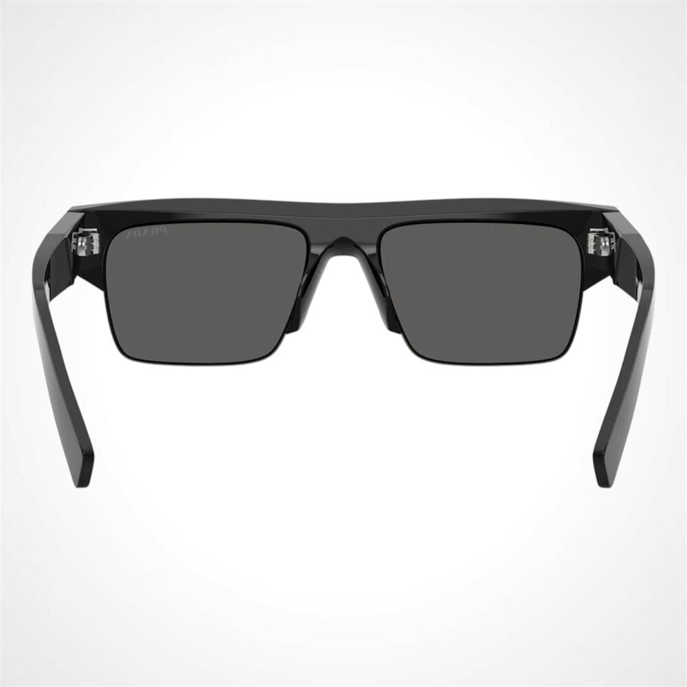 New PRADA Sunglasses Black Square Letter Logo Mens 55-18-145mm - Picture 4 of 5